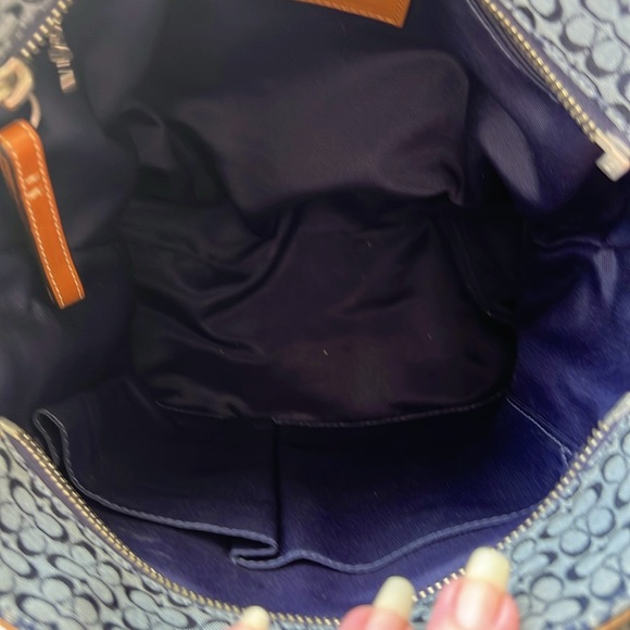 Coach 2008 jacquard and Leather bag in EUC